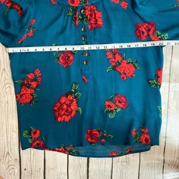 Anthropologie Maeve Kalas Henley Floral Blouse - Picture 10 of 12